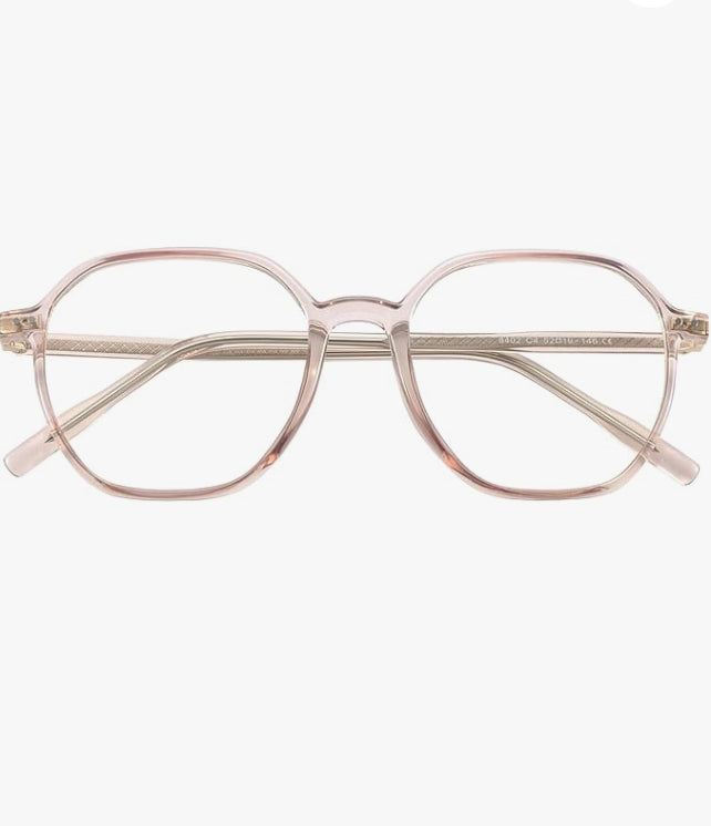 Polygon Blue Light Glasses – Tea-Tint Geometric Frame
