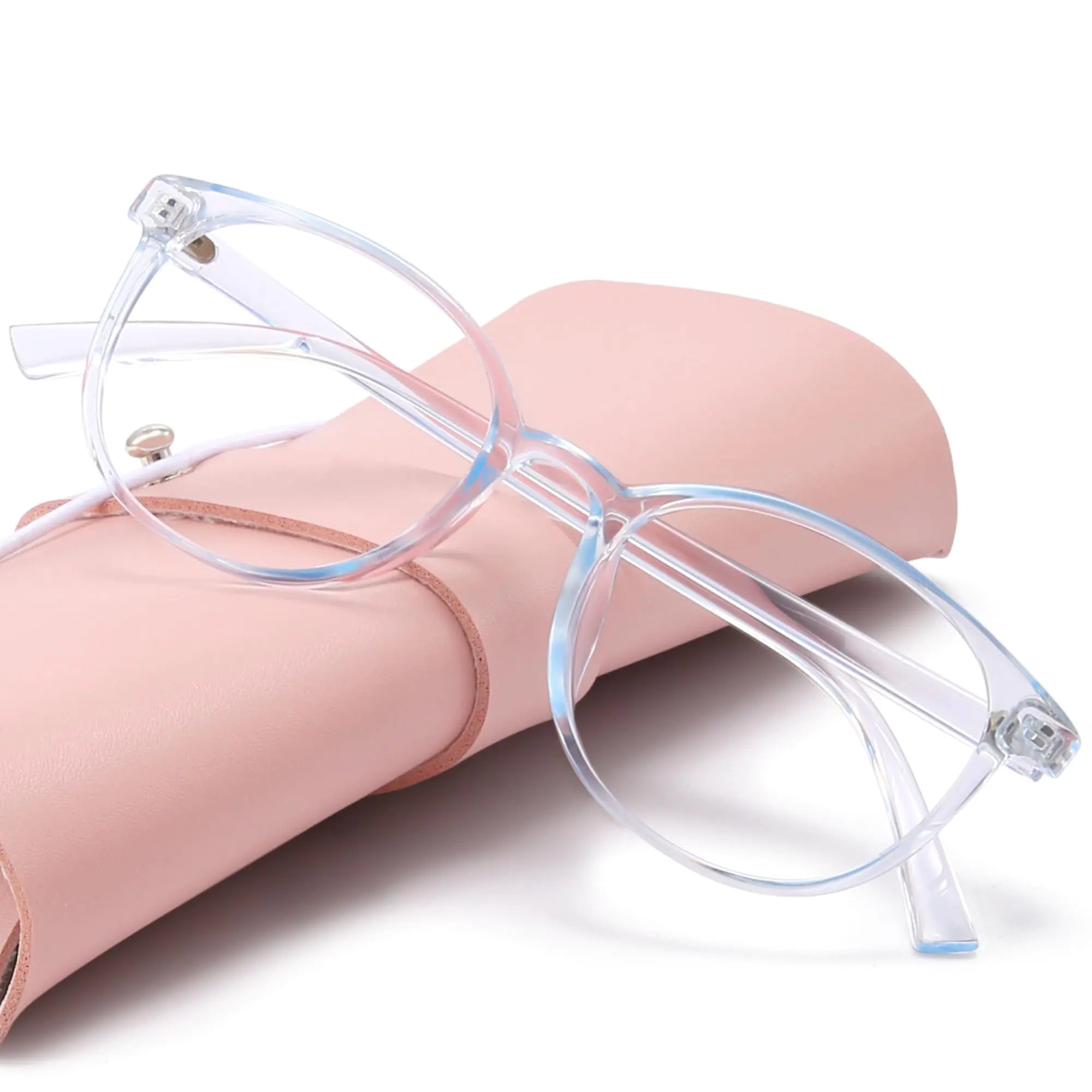 ClarityRound Blue Light Glasses – Transparent Frame