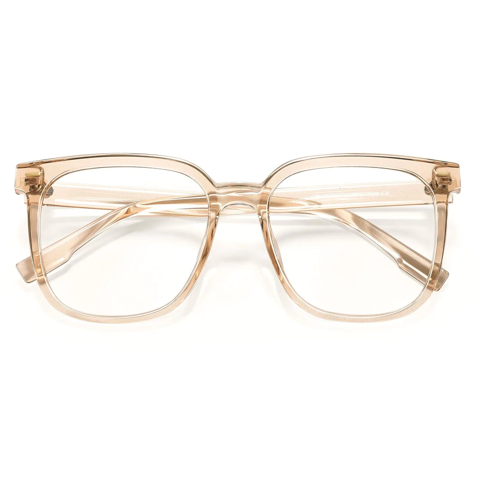 BoldView Oversized Blue Light Glasses – Clear Brown Frame